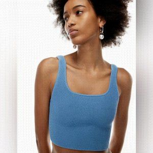 Aritzia Babaton Sculpt Knit Squareneck Cropped Tank